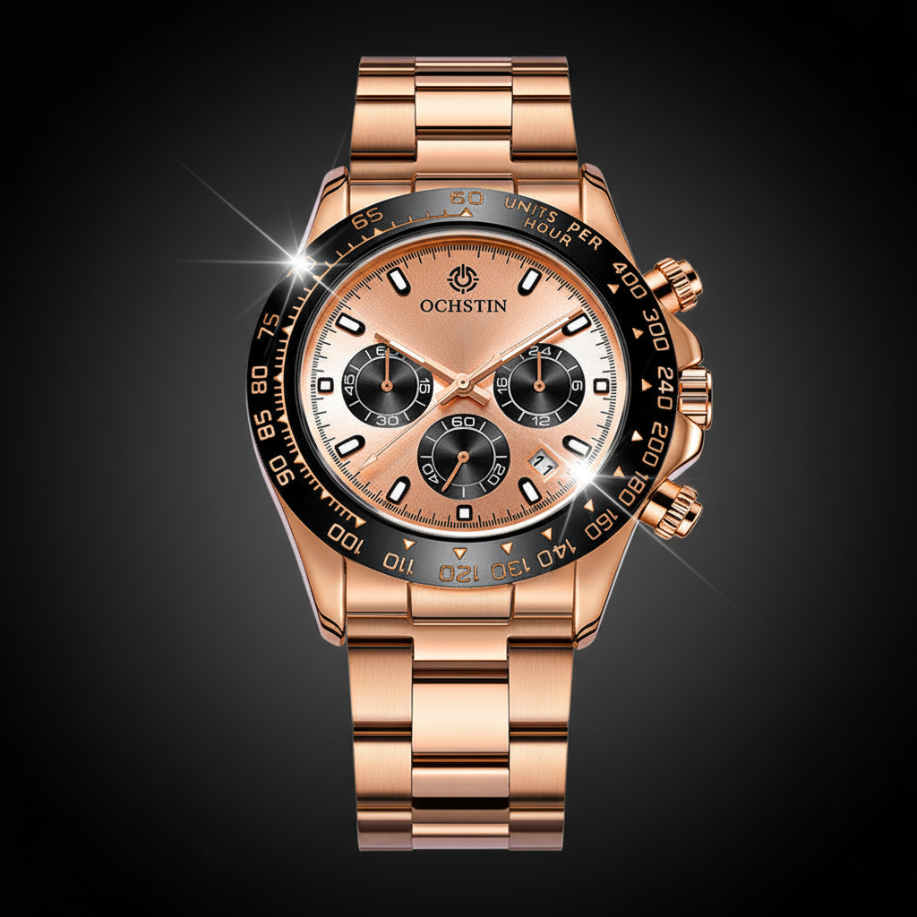 Darveil Eclipse Waterproof Watch - Charming Rose Gold - Studio