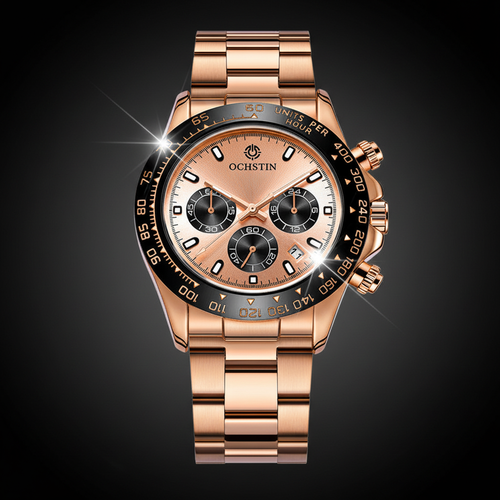 Darveil Eclipse Waterproof Watch - Charming Rose Gold - Studio