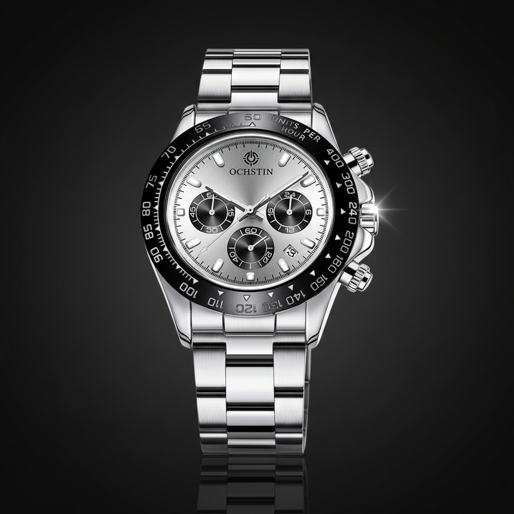 Darveil Eclipse Waterproof Watch - Low Key Silver White - Studio
