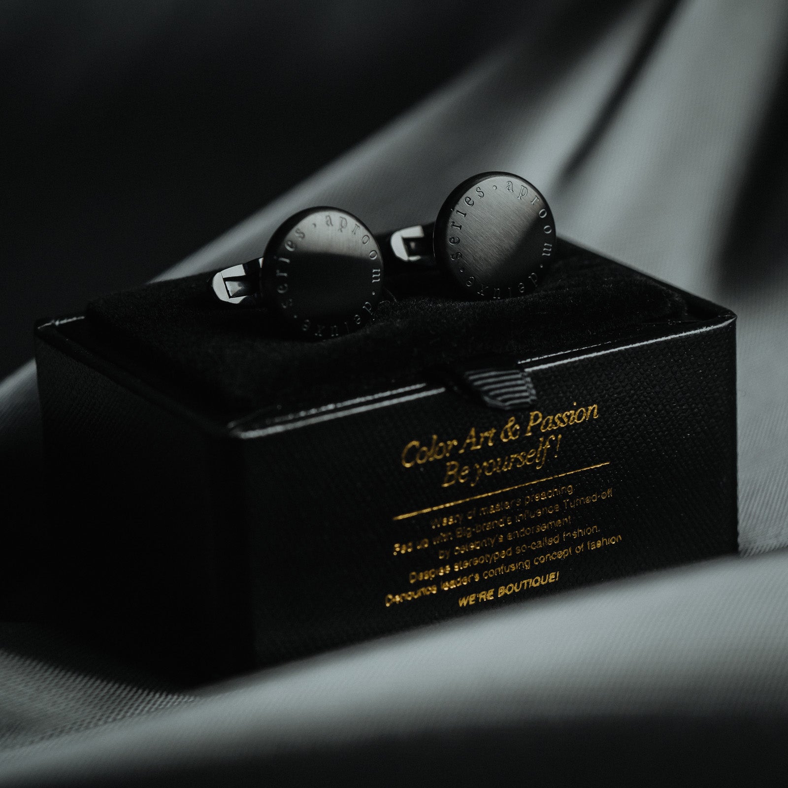 Darveil Luxe Cufflinks for Men - Light Luxury Business Style - Packaging