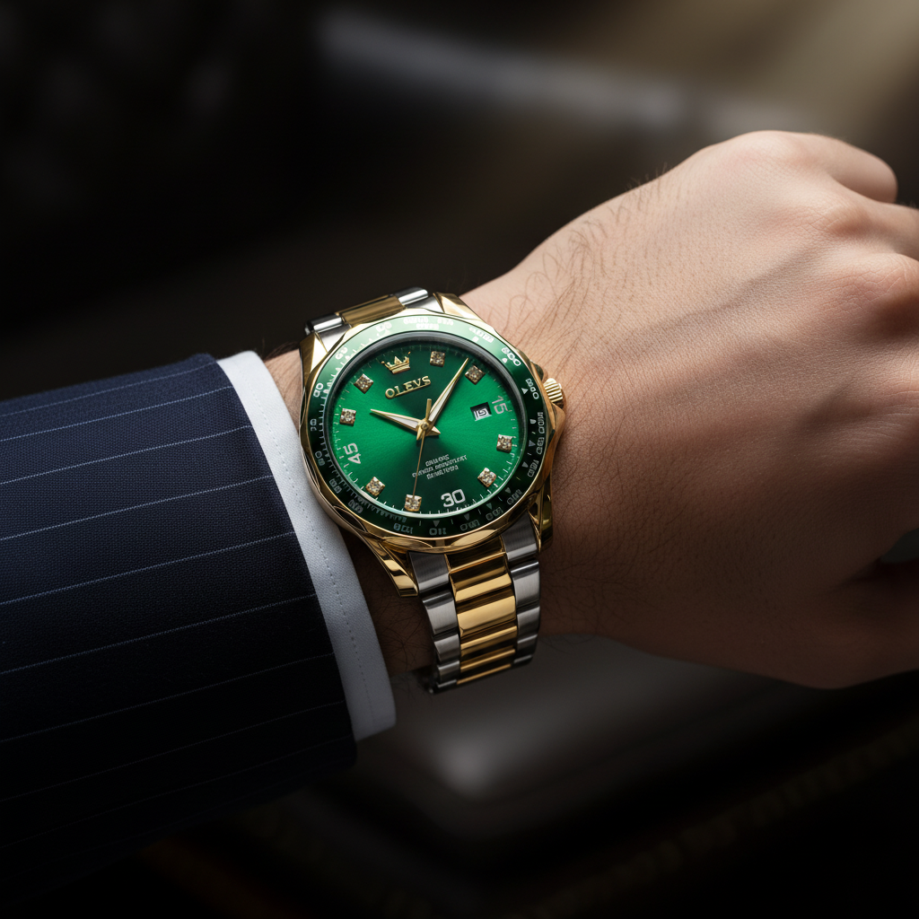 Darveil Oceanic Green Diver Watch